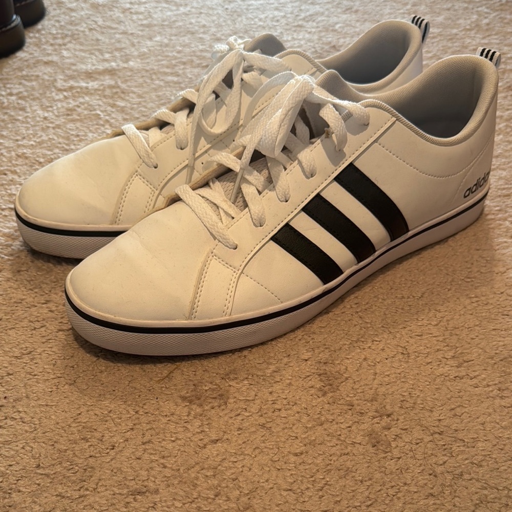 Adidas White and Black Classic Sneakers - Picture 3 of 7